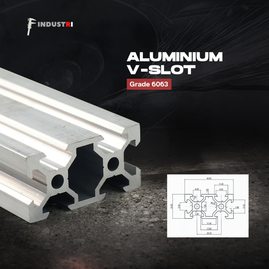 Aluminium profile V Slot 2040 | Aluminium CNC Track T slot conveyor