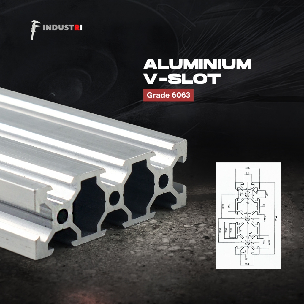 Aluminium profile V Slot 2060 | Aluminium CNC Track T slot conveyor