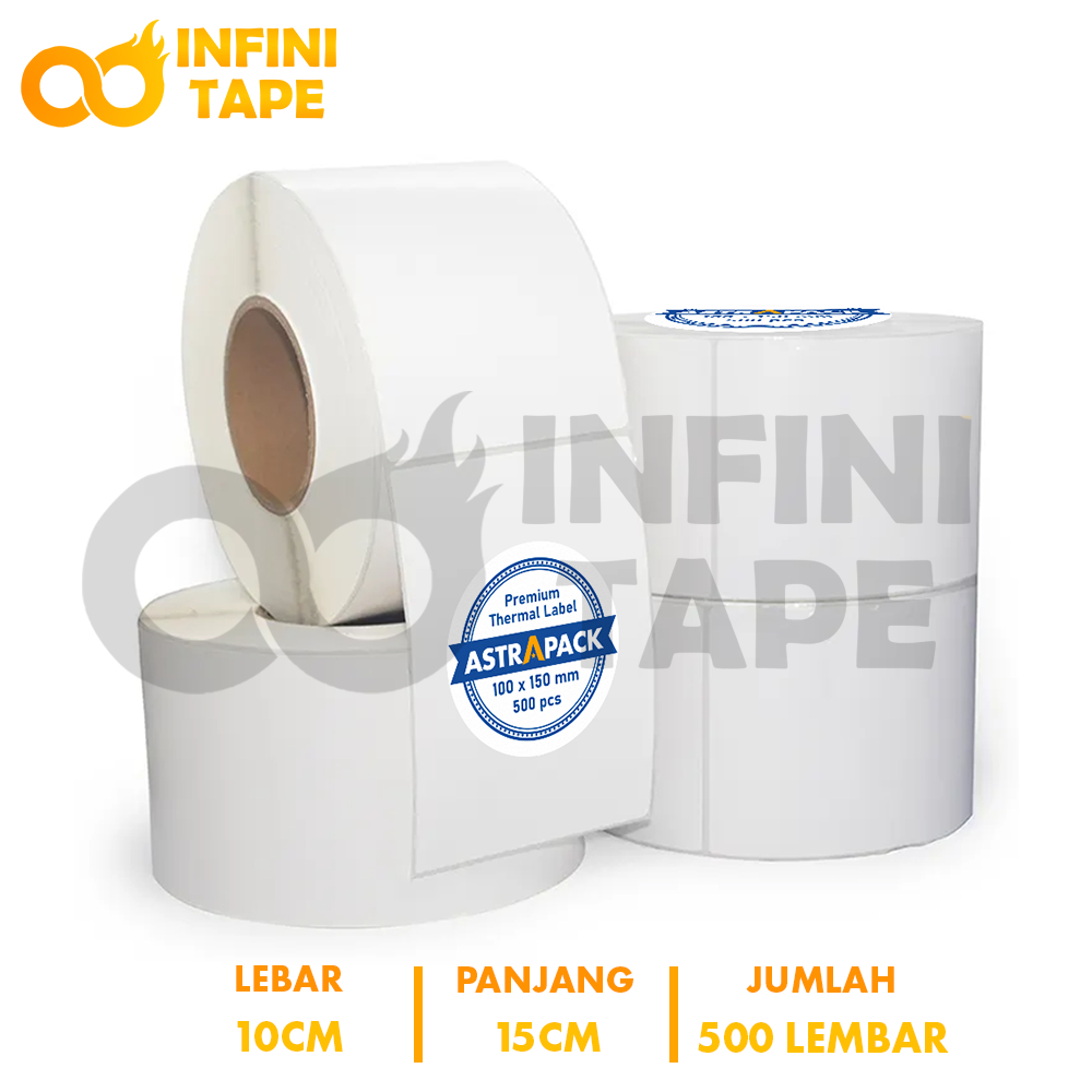 

Label Thermal Tumpuk Roll 10 Cm x 15 Cm 500 Pcs Astrapack