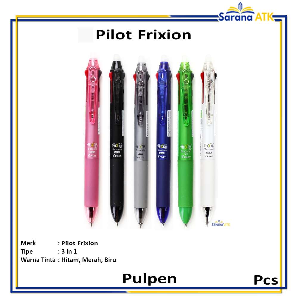 

Pilot Frixion - Pulpen 3 IN 1 Bisa Dihapus - Pcs