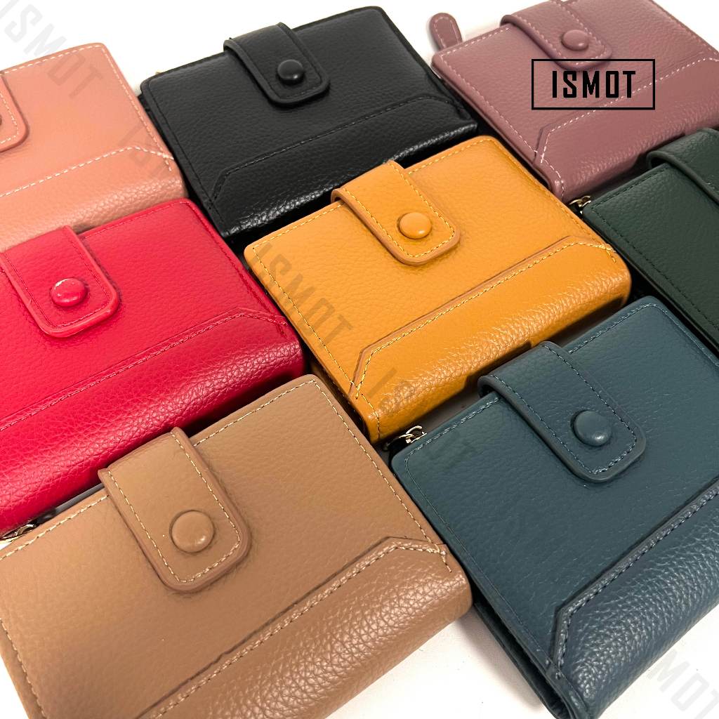 ISMOT Birly - Dompet Wanita Fashion Import - Wallet Premium Pendek Lipat Kancing