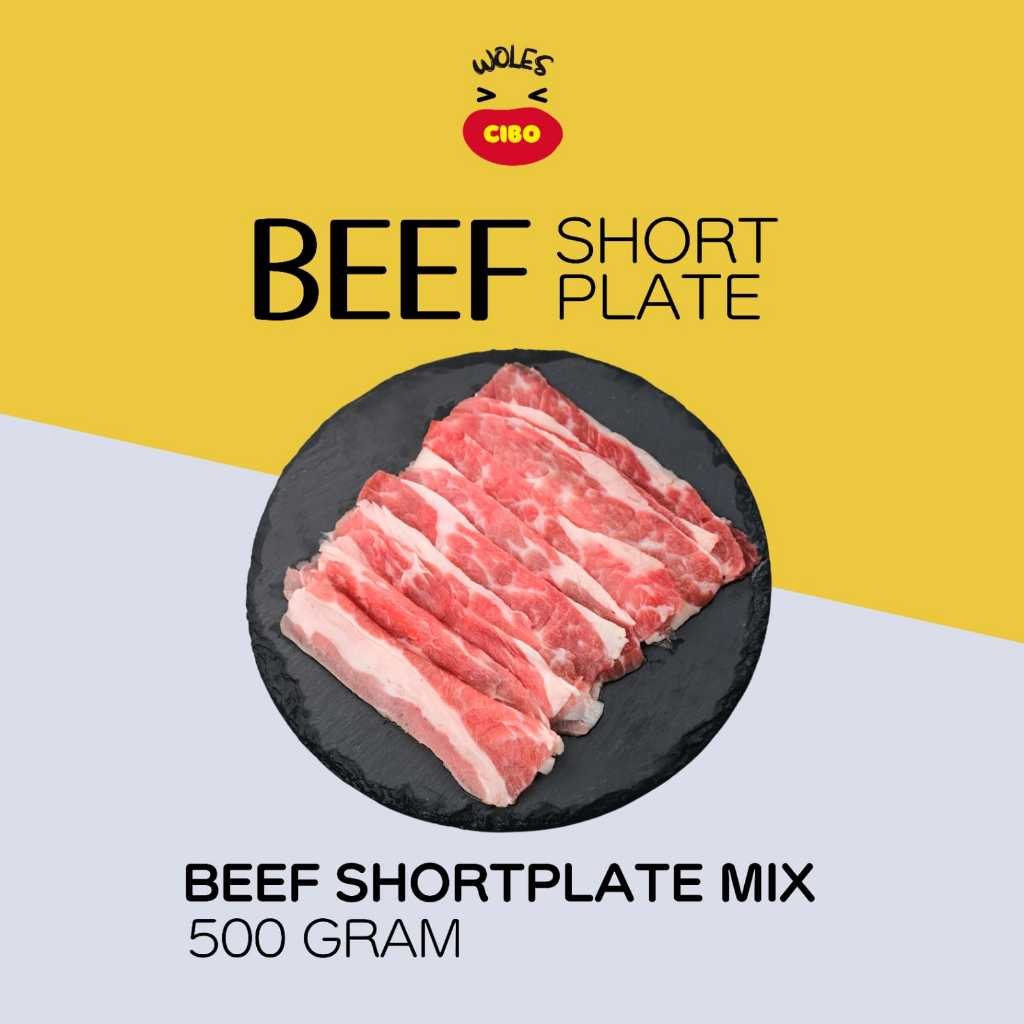 Shortplate Beef Mix 500 Gram / Shortplate beef / Daging shortplate / Beef Shortplate 500 gr / Beef shortplate mix / frozen food malang / pengiriman instan Batu Malang / Daging grill / Daging premium / Daging segar