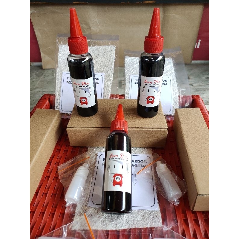 Heaventee.Id Lem Perekat Serbaguna Lem Tangki Motor/Mobil Serat Carbon Fiber Atomizer Super Kuat