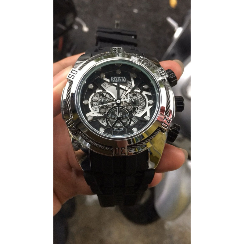 Jam tangan Pria INVICTA VENOM JOKER Quartz, Chronograph INVICTA RESERVE RUBBER CHRONO