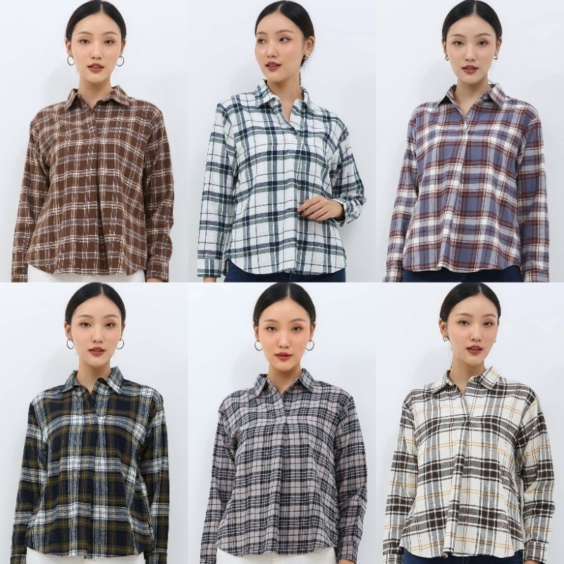 Blouse flannel skipper wanita vol. 9