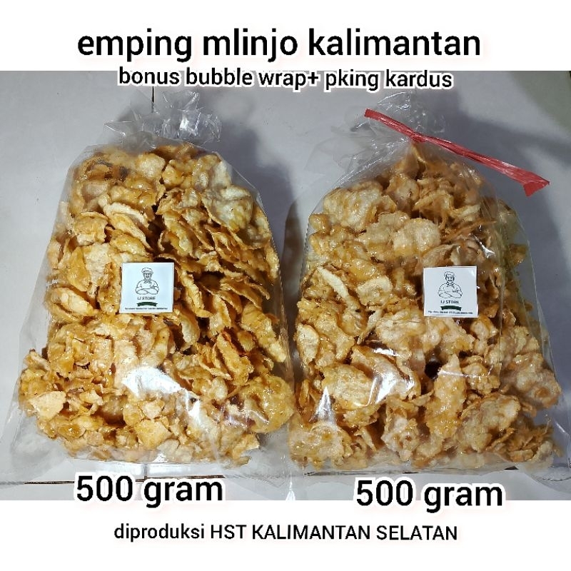 

ready COD 500 gram emping mlinjo pedas manis kalimantan