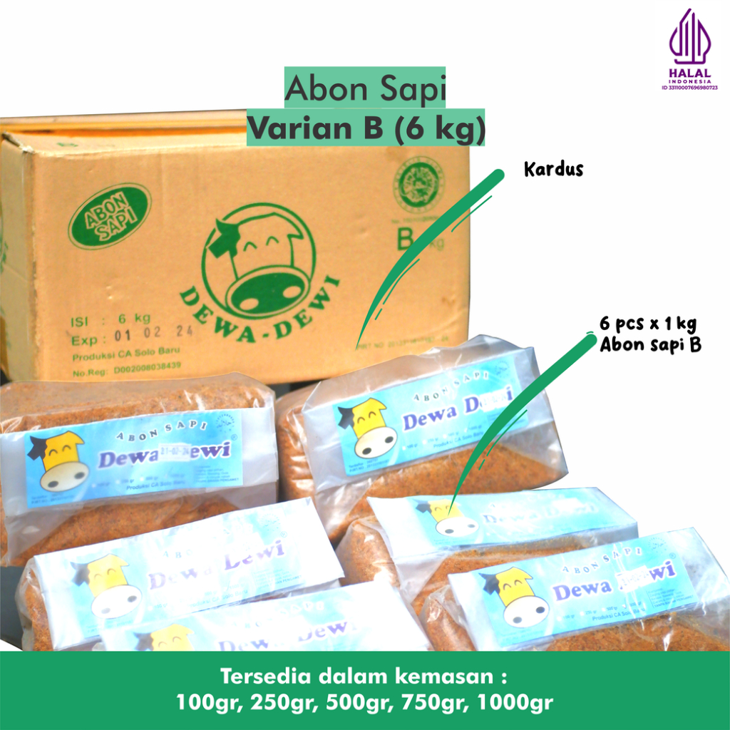 

GROSIR 6KG Cahaya Abadi Abon Sapi "B