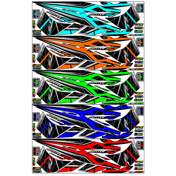 Striping Jupiter Z1 Mtif Malaysia/Legenda Lz15/Motif Malaysia/Motif Thailand