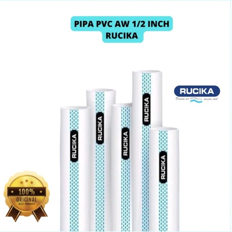 Pipa PVC AW 1/2" Rucika Standart 4 Meter