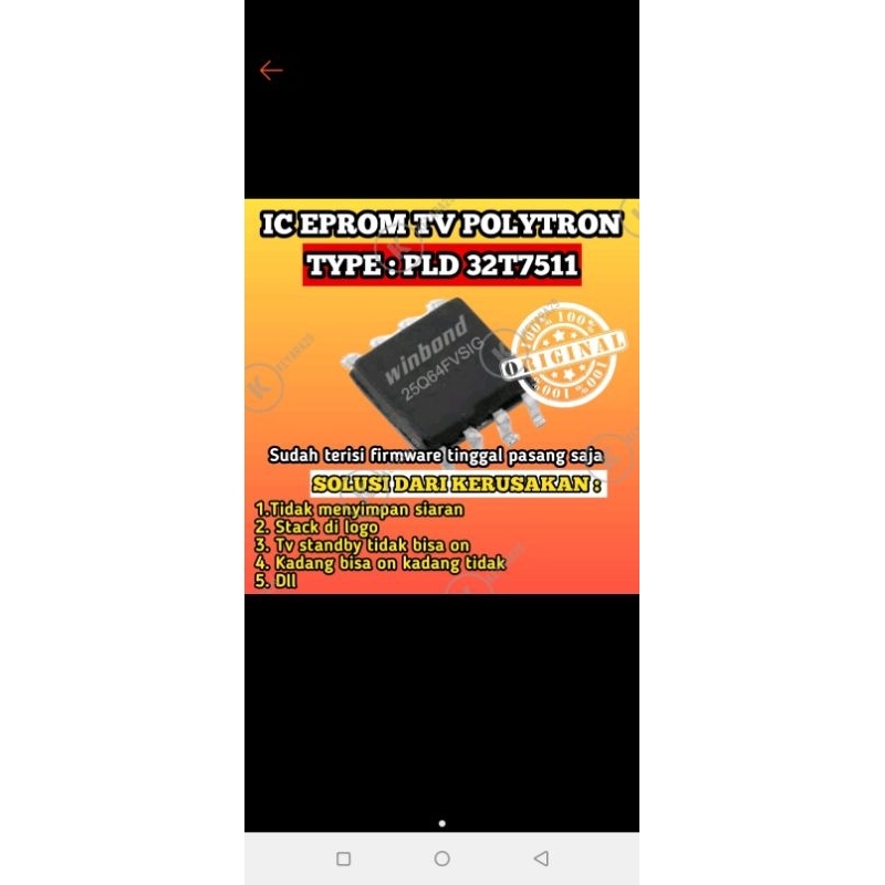 IC eprom LED Polytron 32t7511