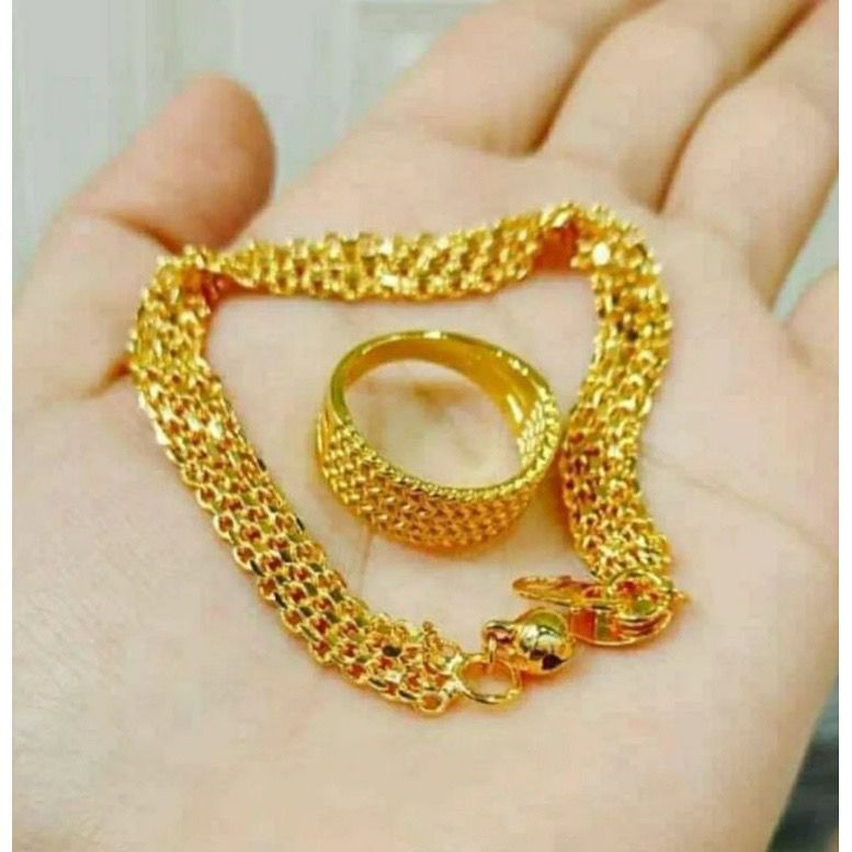 GELANG TANGAN TIKAR FREE CINCIN TIKAR TITANIUM GOL GELANG DEWASA
