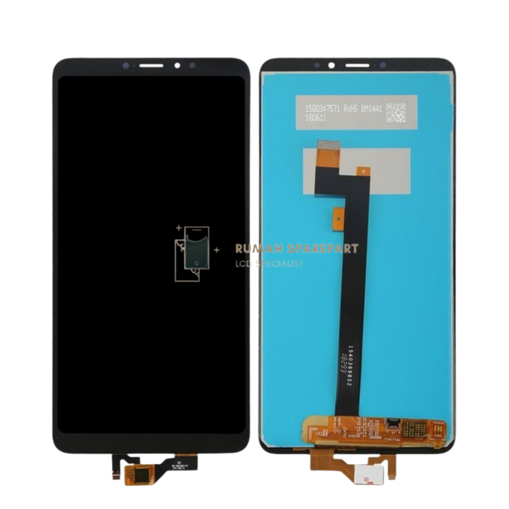 LCD + Touchscreen Xiaomi Mi Max 3 Ori Full set - Hitam putih