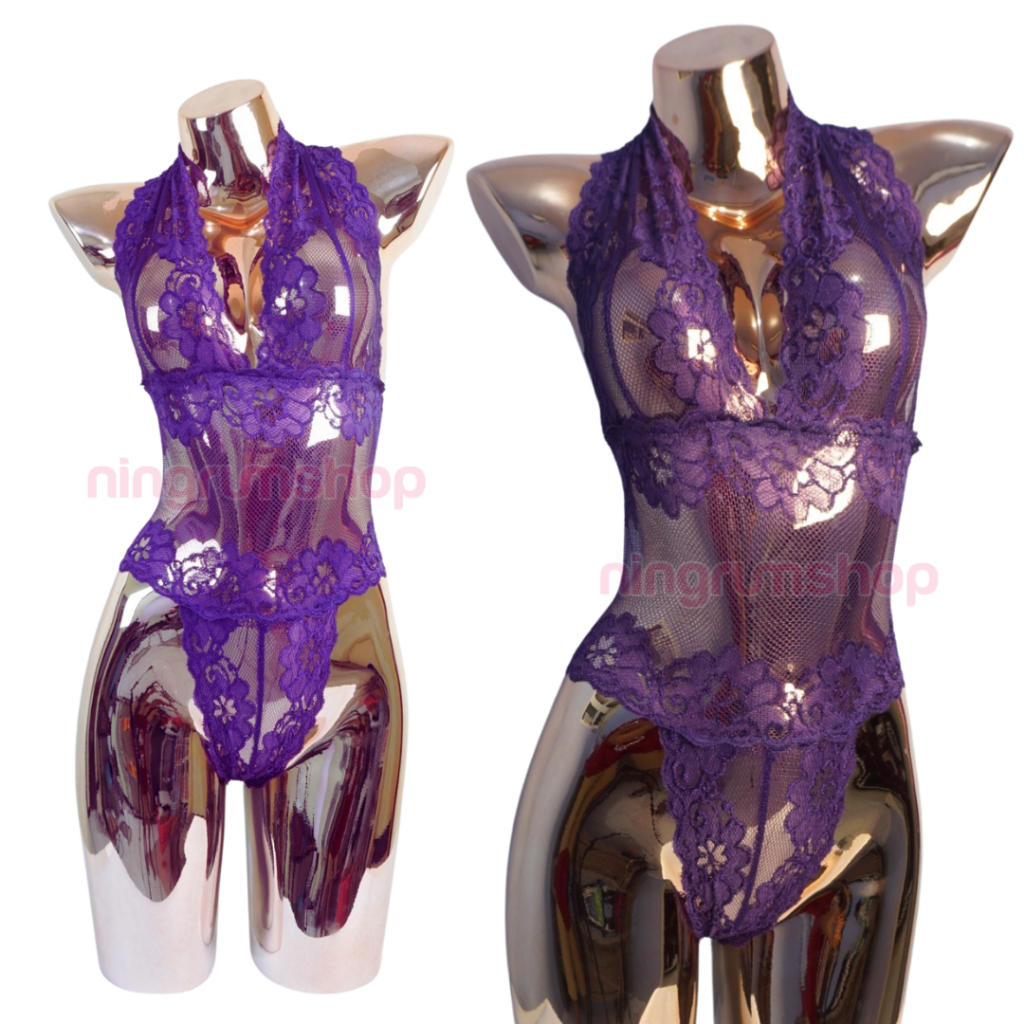 Ningrumshop Pakaian Dalam Wanita Lingerie Hot Baju Tidur Sexy Renda Seksi Mesh L007