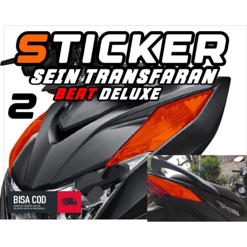 stiker lampu sein depan belakang smoke transparan beat deluxe