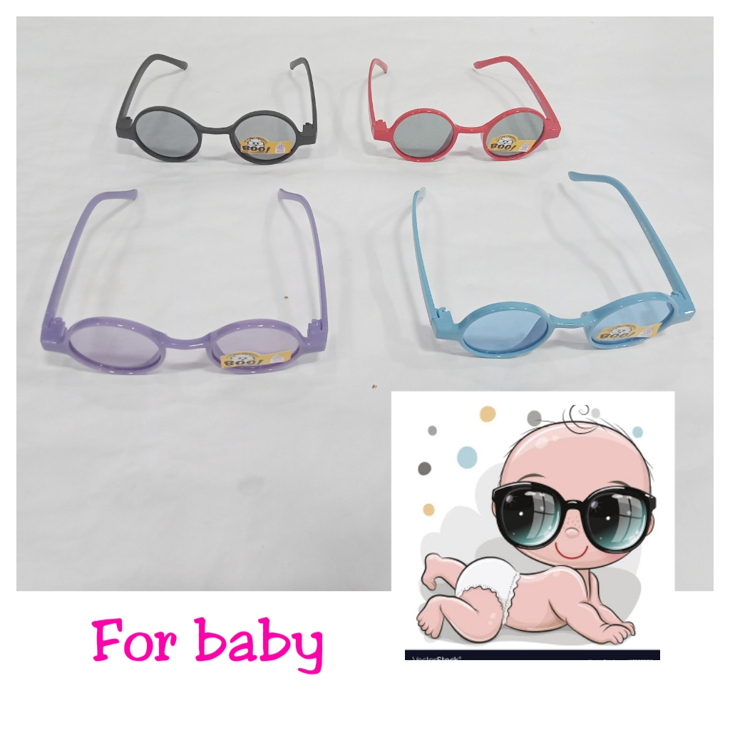 kacamata bayi bulat balita batita anak kecil TK paud kaca mata hitam boboho ukuran mini lucu unik mu