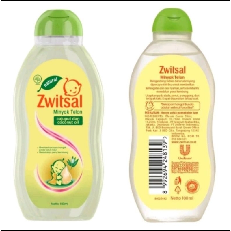 Zwitsal minyak telon cajuput & coconut oil 60ml