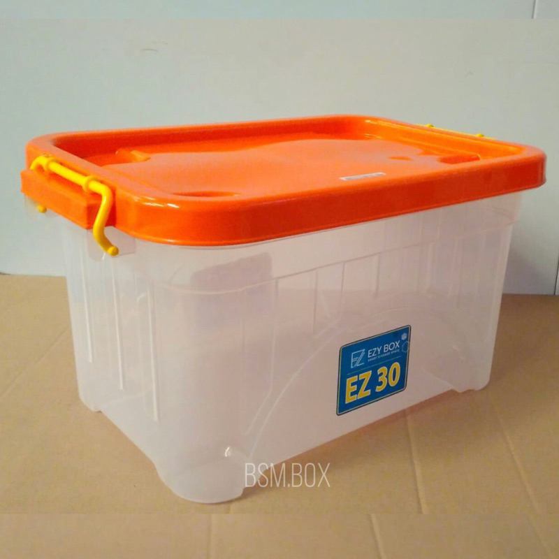 Ezy Box Container Plastik Cb 30 Liter Kontainer box murah Transparan Kotak Penyimpanan Barang Serbag