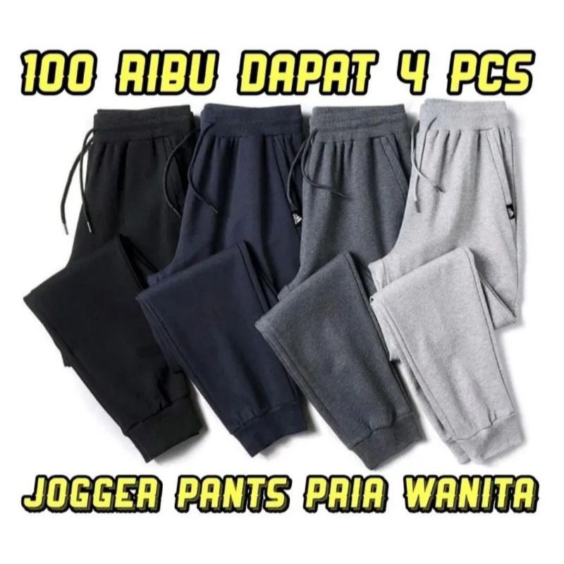 Celana Panjang Jogger Pria Wanita Training Trening Trining Terening Jogger Gym Olahraga Jumbo Style 