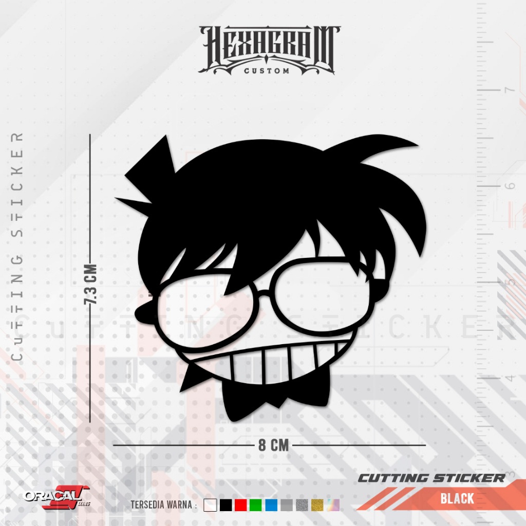 Cutting Sticker  Anime DETECTIVE CONAN Head | Stiker Cutting Anime Detective Conan