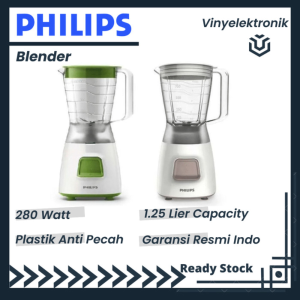 Philips Blender HR 2057 / Blender Plastic Jar 1.25 Liter HR2057 Ori Berkualitas