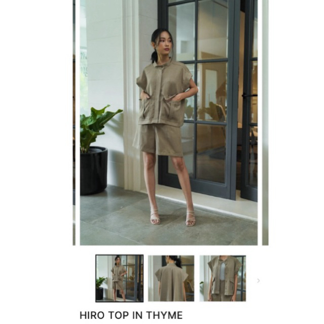 MAVEN HIRO TOP IN THYME - NEW WITH TAG