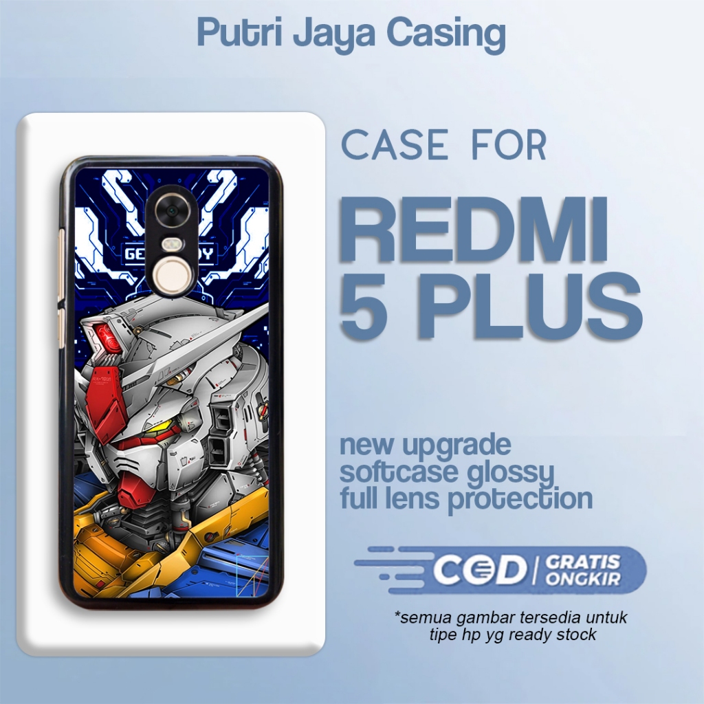 case xiaomi redmi 5 plus casing terbaru motif aesthe gundam 02 casing estetik keren cute cewek cowok