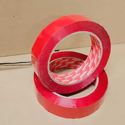 

Lakban Warna Merah | Lakban Isolasi Sedang 24mm x 100yard