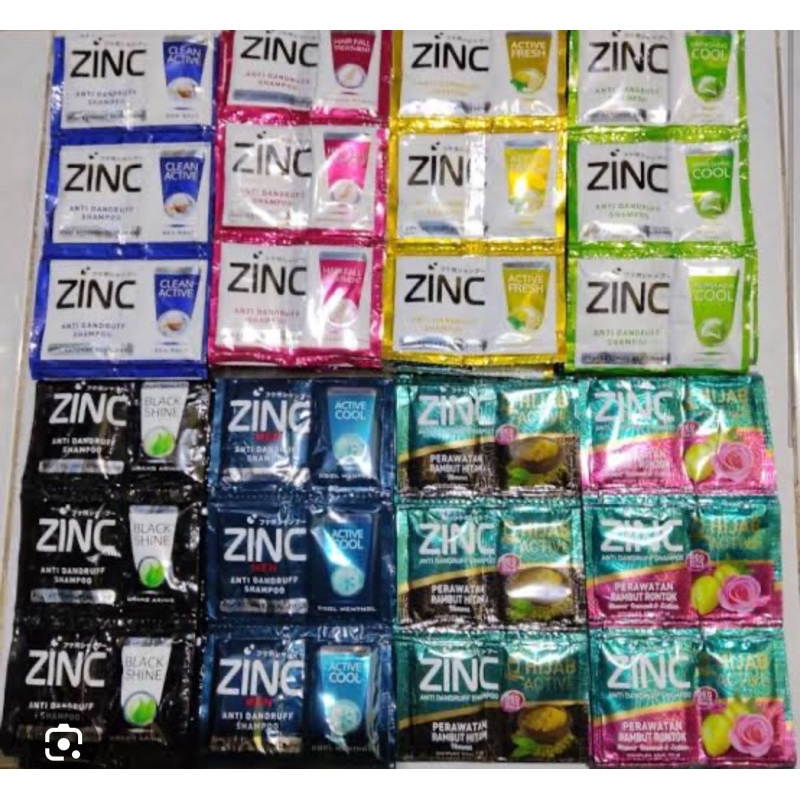 zinc sampo renceng isi 12 pcs / sampo sachet / sampi renceng
