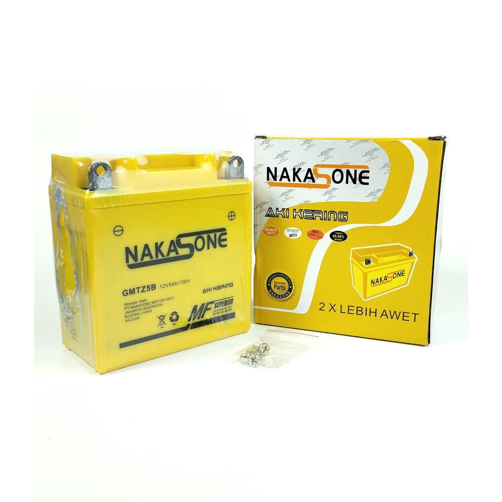 Aki Kering Motor Accu Motor GMTZ5B MIO SUPRA GRAND SHOGUN Nakasone
