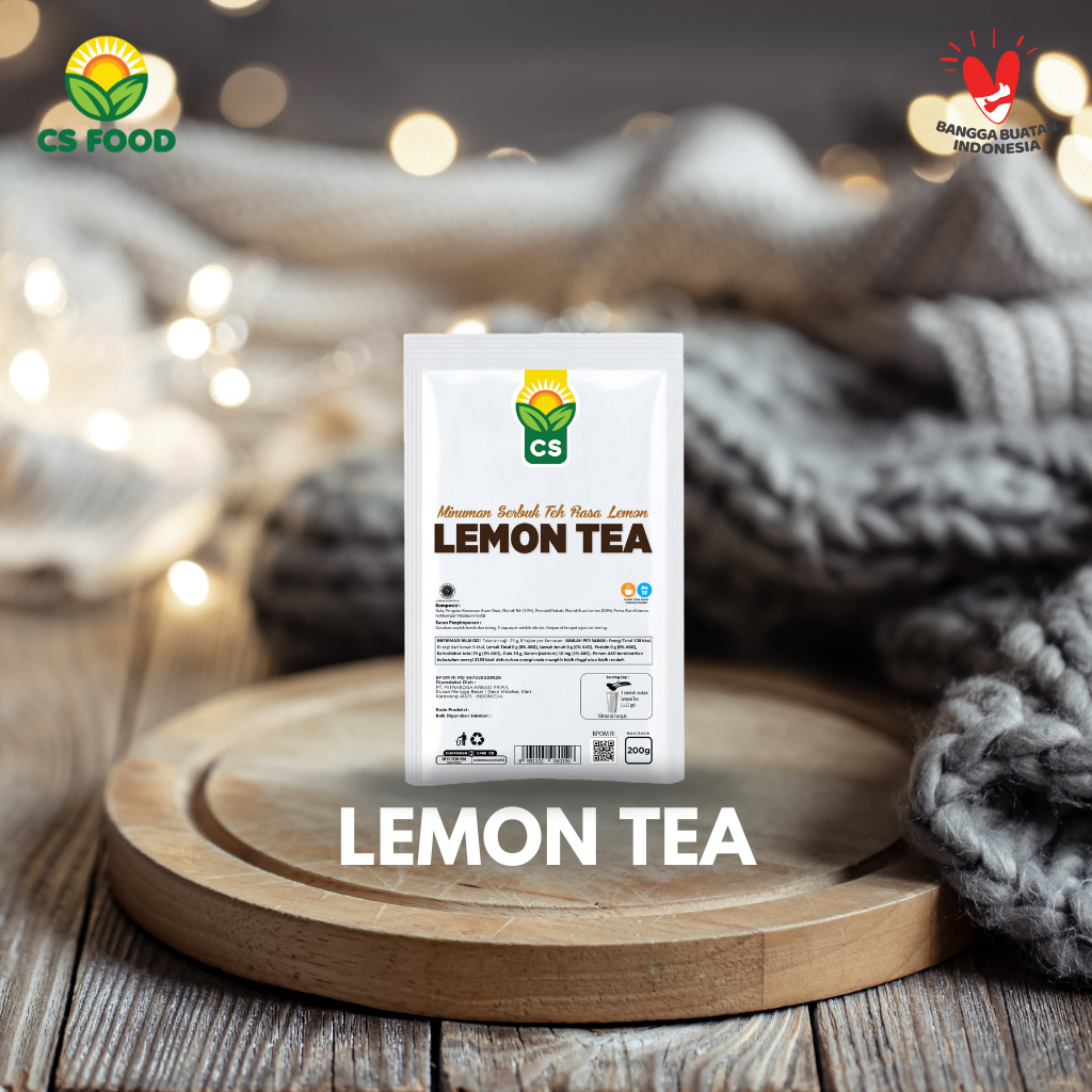 

Bubuk Minuman Lemon Tea Powder 100% Gula Asli 200 gr - CS FOOD