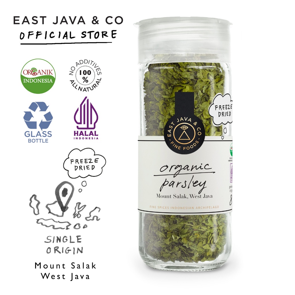 

East Java & Co Organic Freeze Dried Parsley 8g (Daun Parsley Organik)