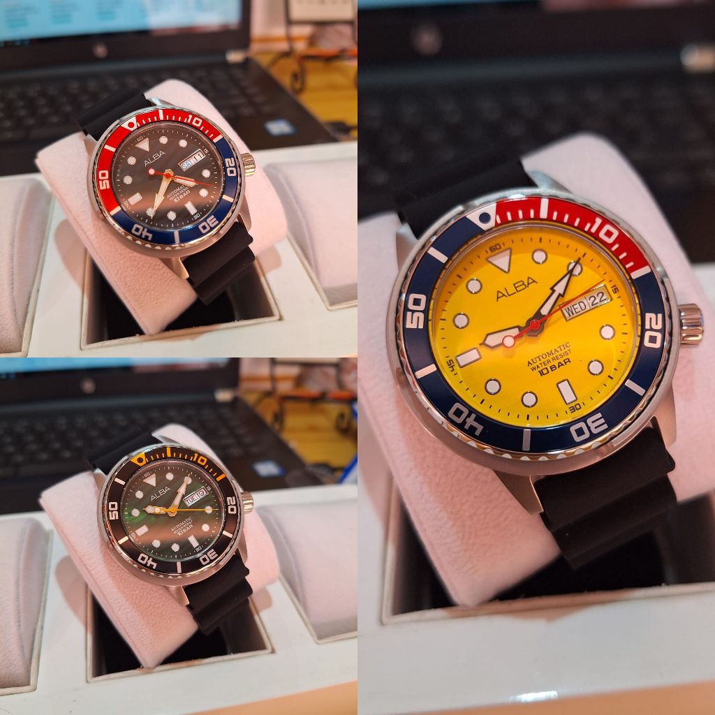 JAM TANGAN PRIA ALBA AL4351X1 AL4615X1 AL4349X1 AUTOMATIC RUBBER ORIGINAL
