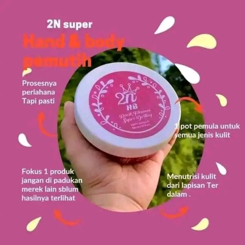 Handbody Lotion 2N Super Dosting BPOM RI Halal AMAN ORIGINAL 100% AMPUH Memutihkan Kulit Yang Susah 