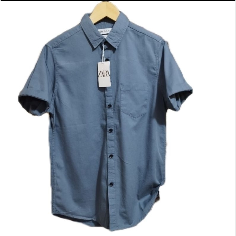 kemeja zara pria / Kemeja polos pria Zara Man lengan pendek/kemeja pria fashion pria lengan pendek