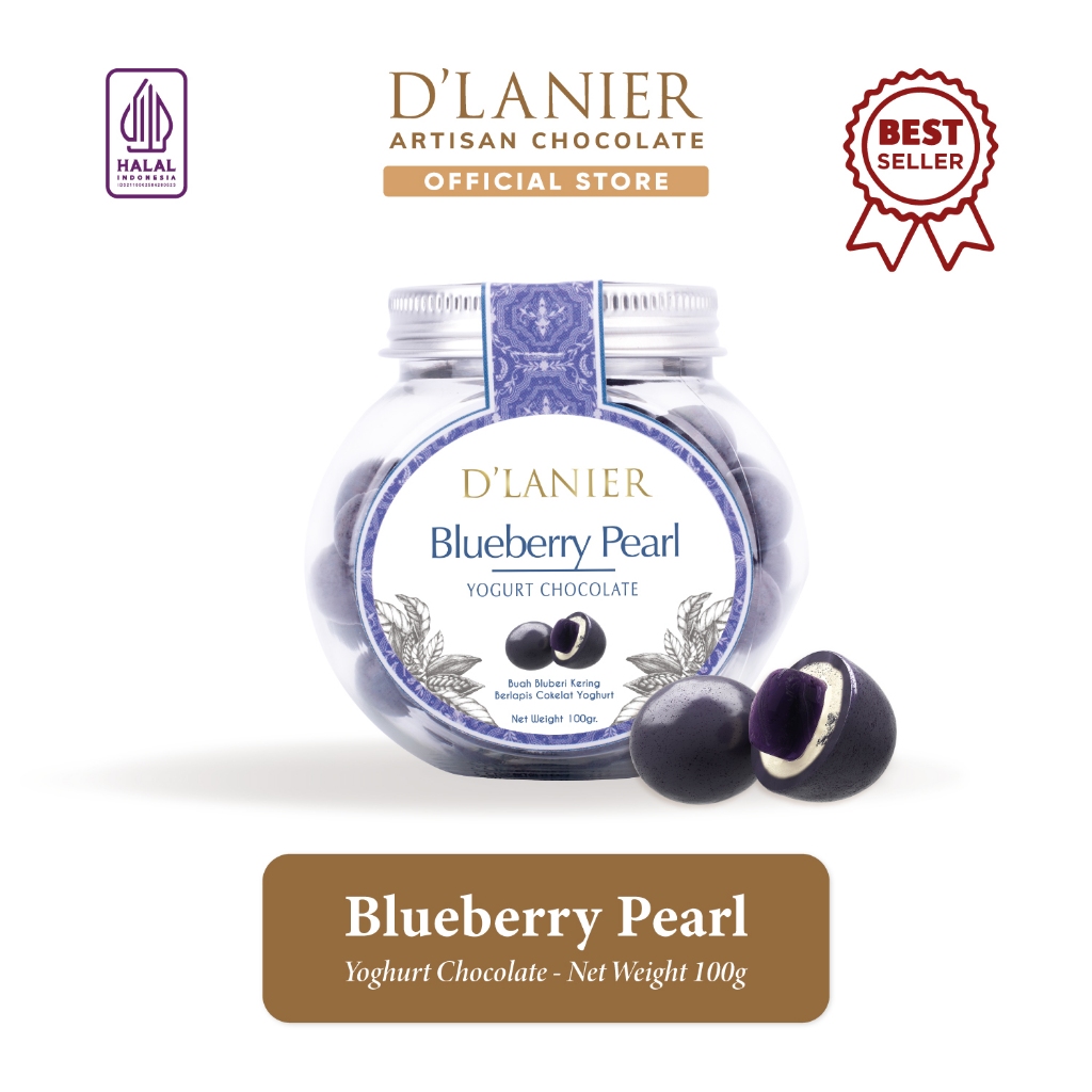 

D'Lanier Blueberry Pearl with Yogurt Chocolate - 100 gr