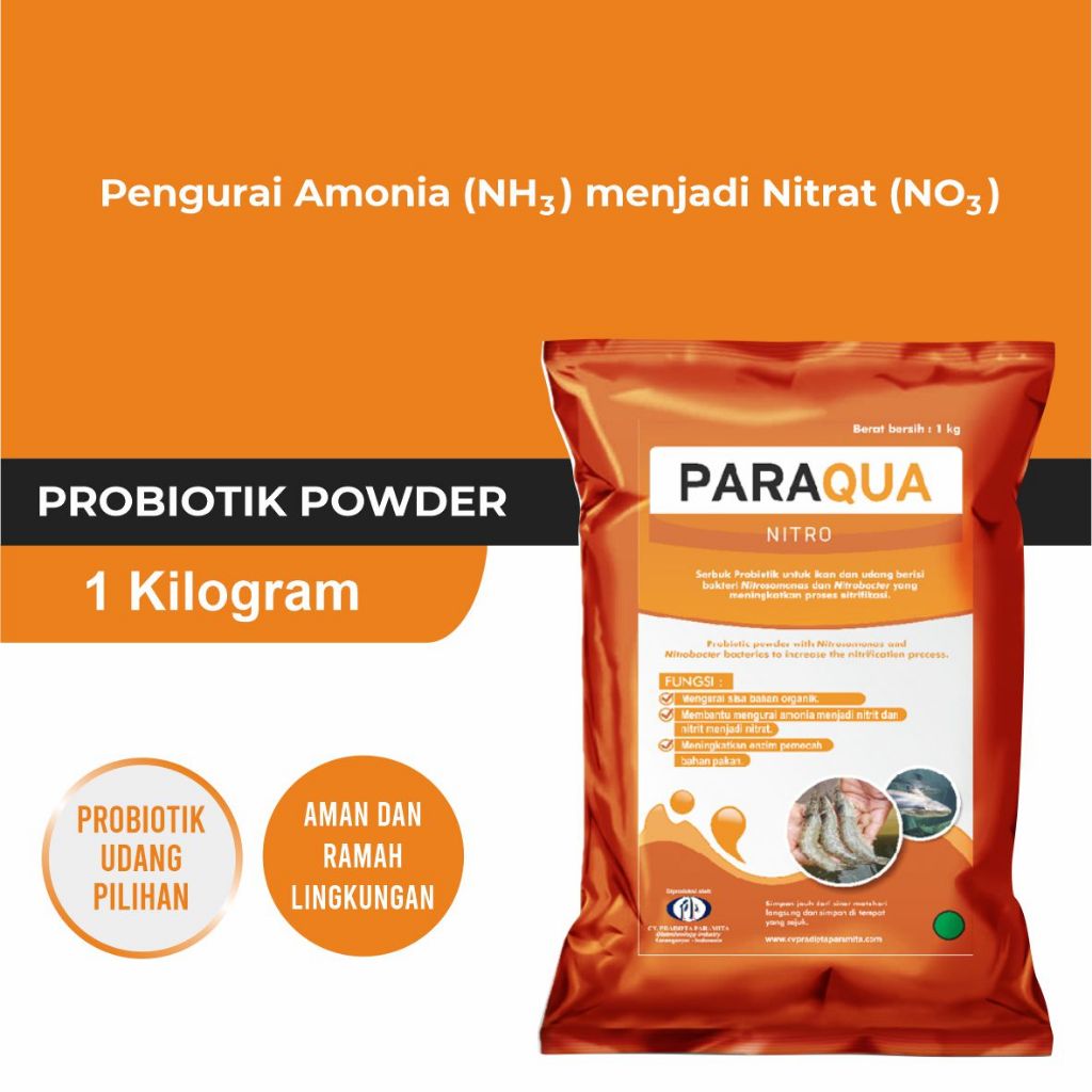 

Probiotik Ikan dan Udang - Untuk Proses Nitrifikasi - PARAQUA NITRO (1 kg)