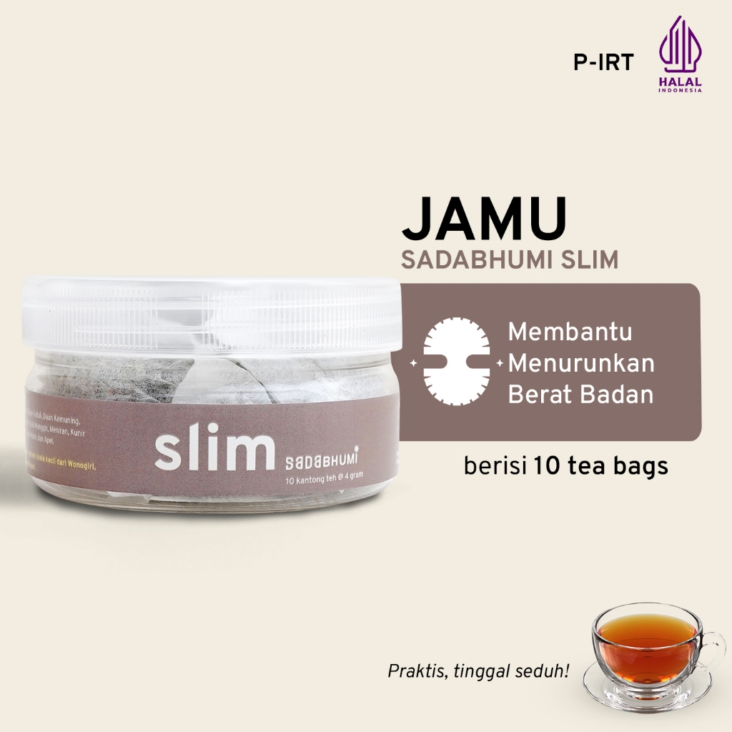 

Sadabhumi Slim - Jamu menurunkan berat badan (diet) - Isi 10