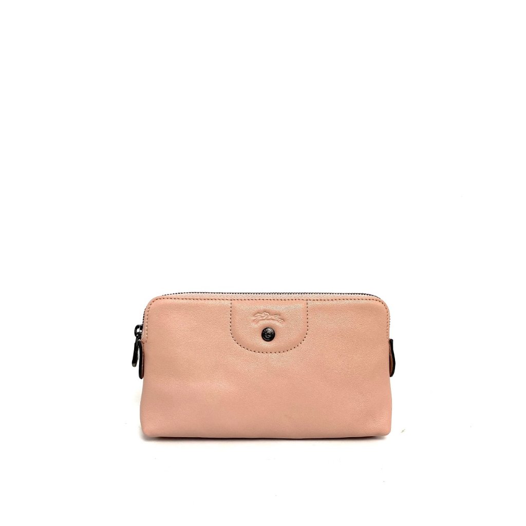 Longchamp 3D Leather Clutch Pink