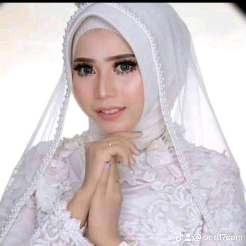 SELAYER PENGANTIN VAILE JILBAB PENGANTIN MUSLIM/Slayer akad/Slayer veil mutiara/Slayer pengantin/hij
