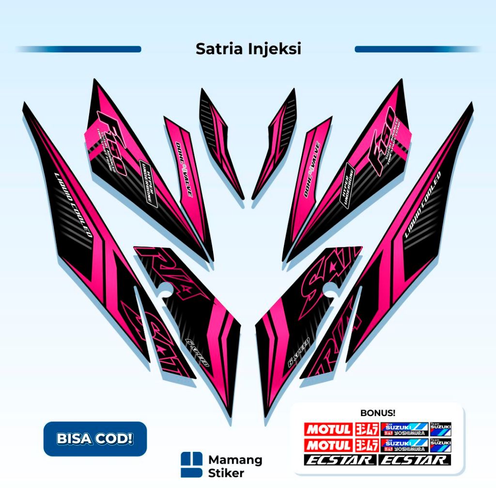 Striping Satria FU Injeksi Variasi (21) F150 R150 Custom Original Raider Aksesoris Api Speed Karbu 2