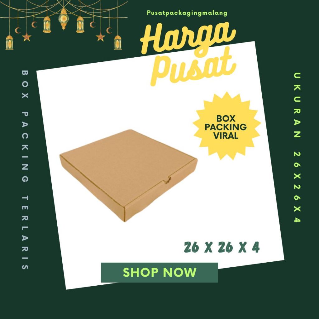 

Kardus 26x26x4 LD Box Dus Packing Kotak Kemasan Karton Pizza Souvenir Hampers Sparepart Minyak Wangi Kosmetik