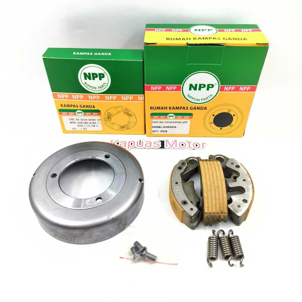 Mangkok ganda+kampas otomatis ganda karisma supra x 125 Blade 125 fi original npp