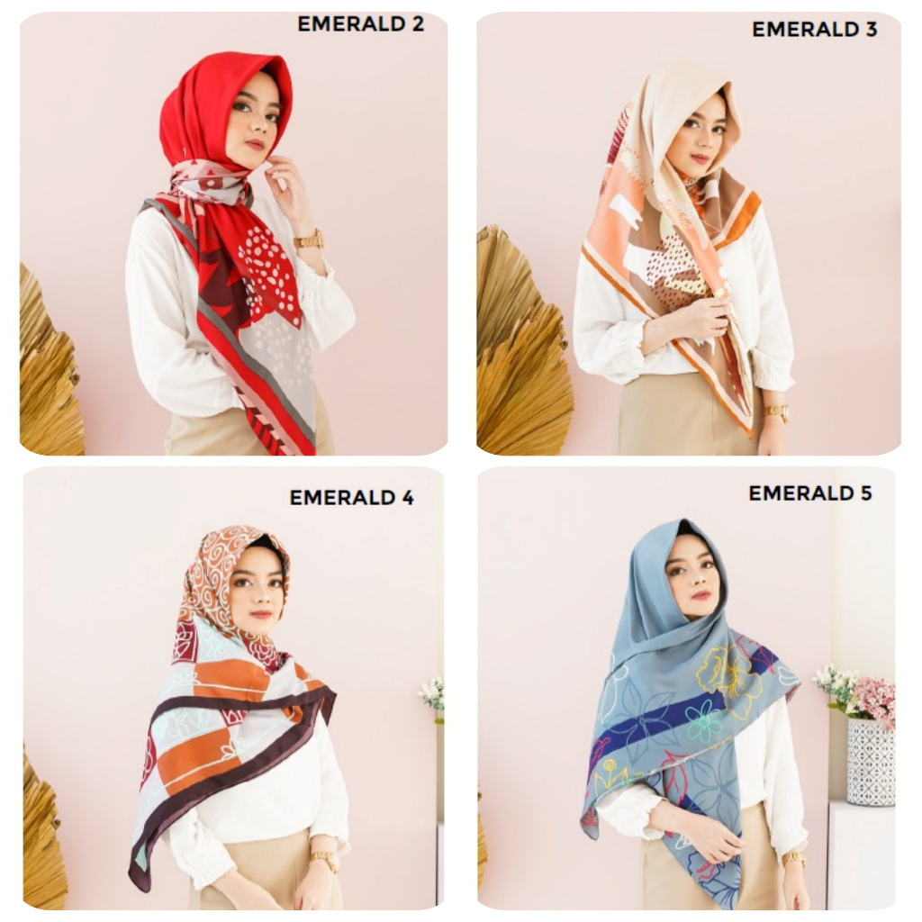 AliMaMa - SEGIEMPAT MOTIF - Hijab Cotton Voal Segi Empat Corak Murah - Jilbab Segi 4 Katun Segi4 Voa