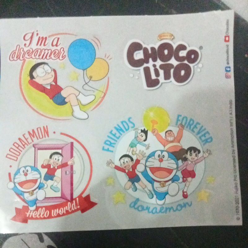 

stiker doraemon x choco lito sultan