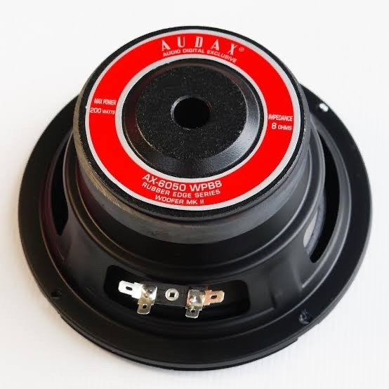 komponen speaker audax 6 inch AX-6050 WPB8 rubber edge seri wooferMKII