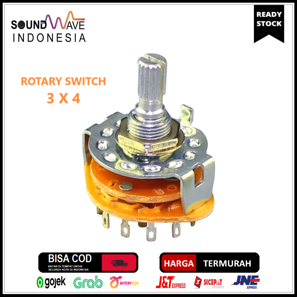 ROTARY SELECTOR SWITCH 3 POLE 4 POSISI 3x4