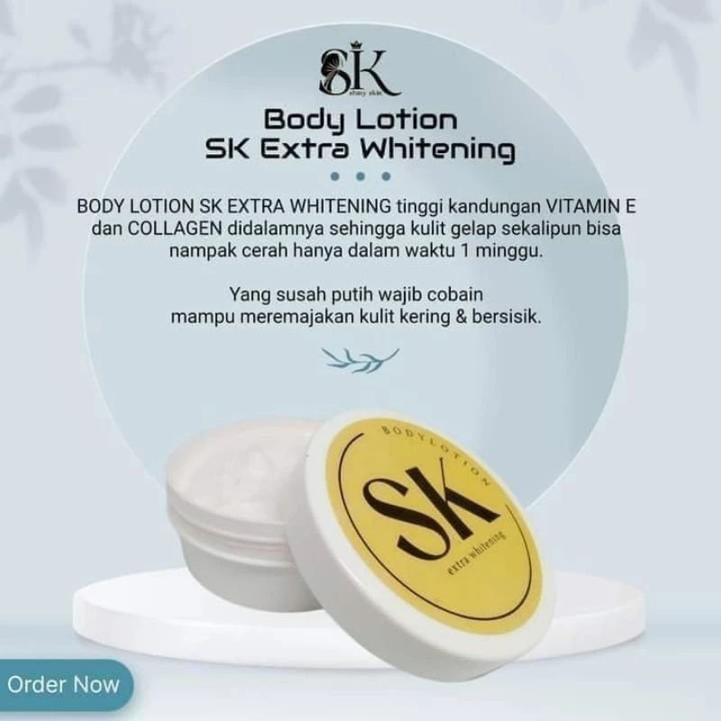 SK Body Lotion Extra Whitening malam hari