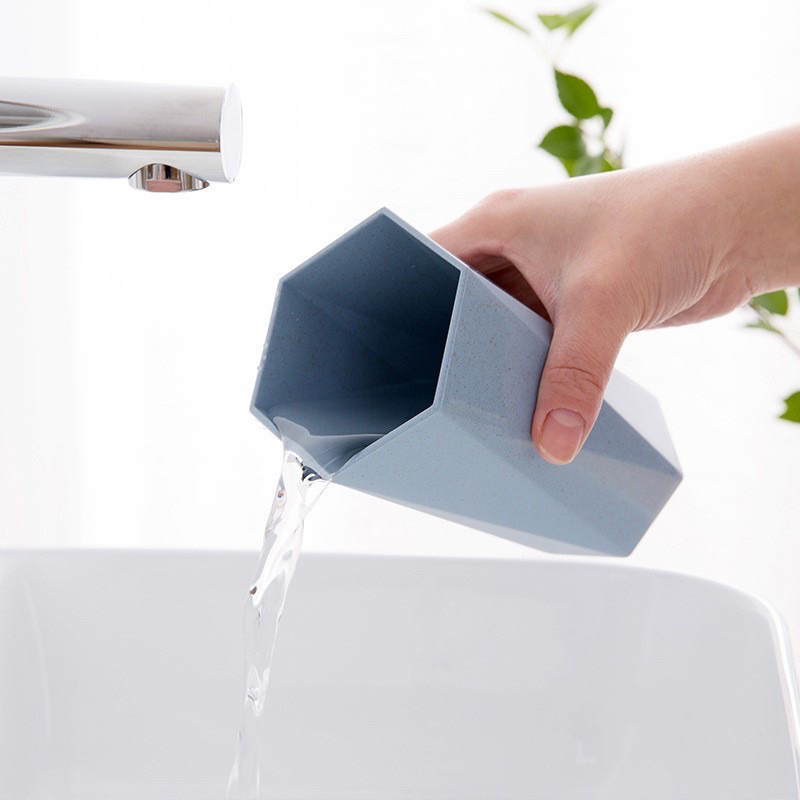 Gelas Segienam Jerami Gandum Gelas Bentuk Segienam Bahan Jerami Gandum