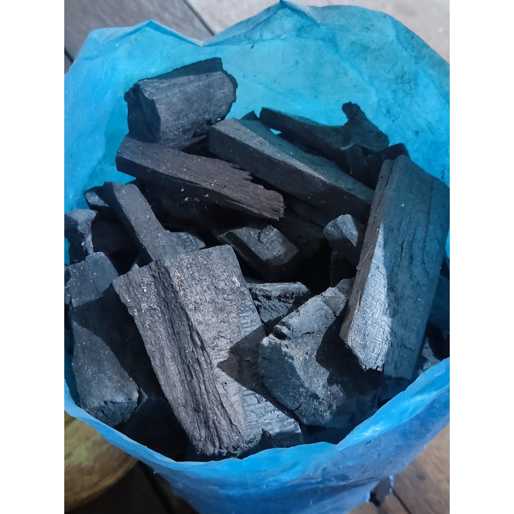 Arang kayu bakau 1KG - Arang Kayu Bakar - Arang BBQ - Arang sate - Media tanaman