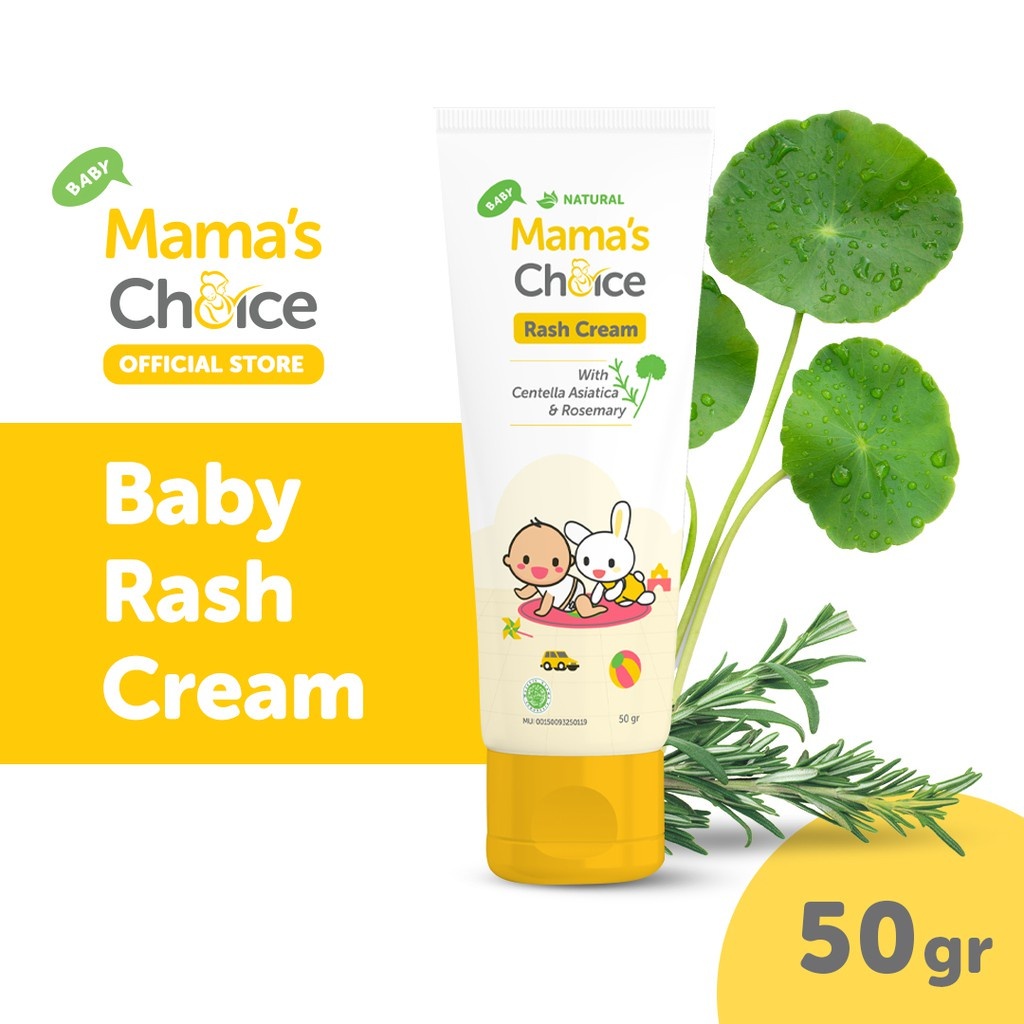 MAMA'S CHOICE BABY RASH CREAM KRIM RUAM POPOK,RUAM MUKA, LUKA BEKAS GIGITAN NYAMUK BAYI 50 GR